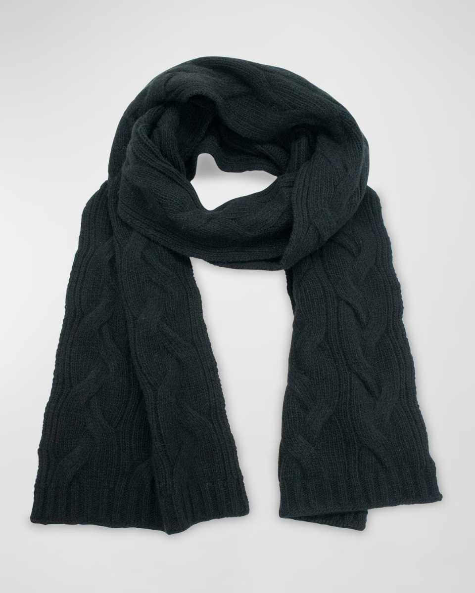 Giant Cable Knit Cashmere Scarf